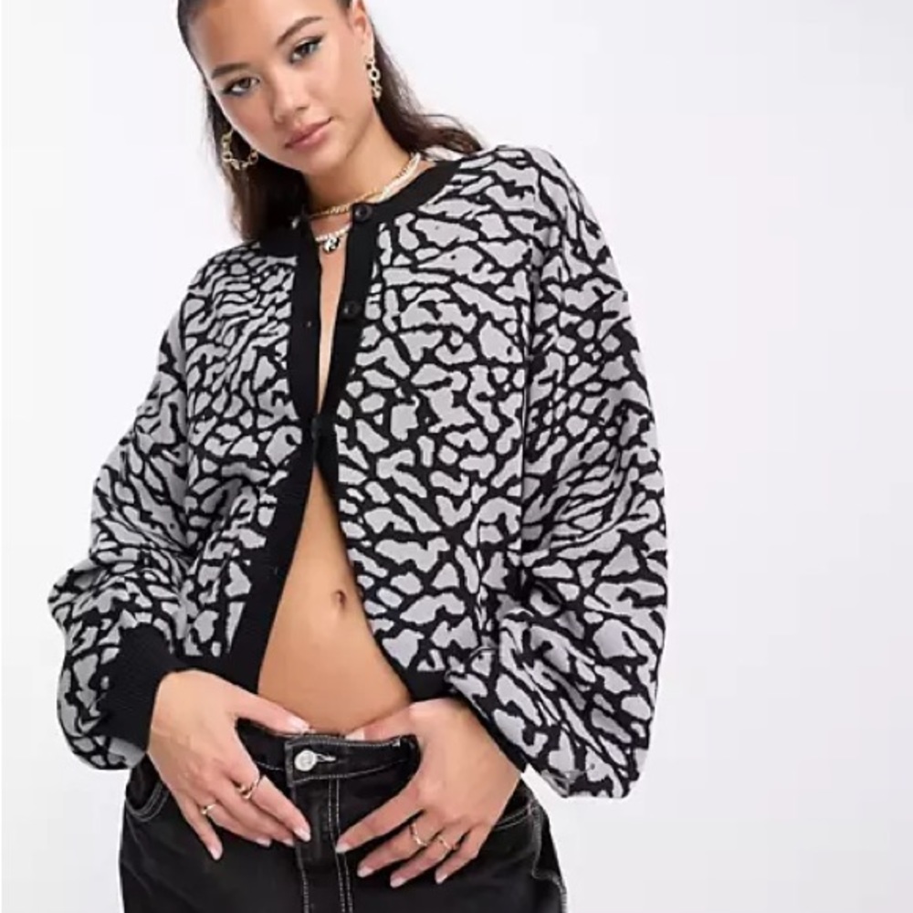 Jordan Women’s Jacquard Knit Cardigan NWOT